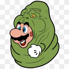 Slimer Drawing Cartoon Clipart - Super Marios Bros Drawing, HD Png Download - ghostbusters slimer png