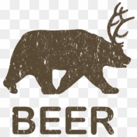 Beer Bear Deer Vintage - Deer Bear Beer Png, Transparent Png - vintage labels png