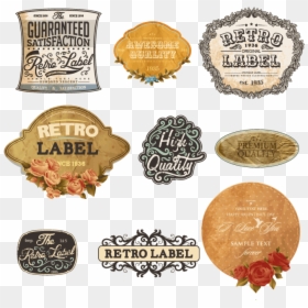 Retro Vintage Labels Png, Transparent Png - vintage labels png