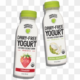 Two Harmless Harvest Dairy-free Yogurt Drink 8oz Bottles, - Dairy Free Yogurt Harmless Harvest, HD Png Download - coconuts png