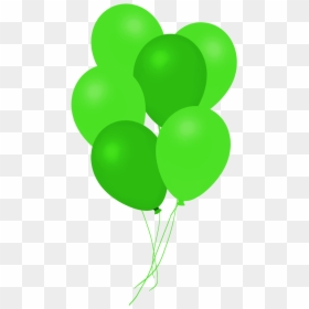Dark Green Bunch Of Balloons - Balloon, HD Png Download - green balloons png