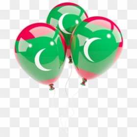 Download Flag Icon Of Maldives At Png Format - Pakistan Flag Balloons Png, Transparent Png - green balloons png