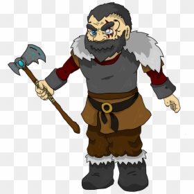 Viking Javiercuervo - Cartoon, HD Png Download - viking axe png