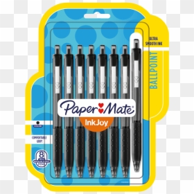Transparent Hand Holding Pencil Clipart - Paper Mate Inkjoy Black Pens, HD Png Download - hand holding paper png