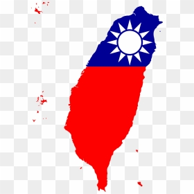 Line,red,flag - Taiwan Map Flag, HD Png Download - taiwan flag png