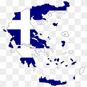 Transparent Greece Map Png - Flag Map Of Greece, Png Download - akm png