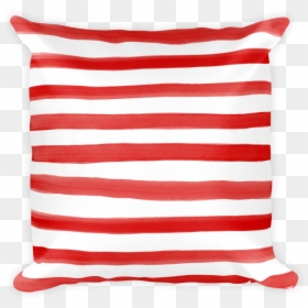 Throw Pillow Png -watercolor Stripe Throw Pillow Cover - Cushion, Transparent Png - red watercolor png