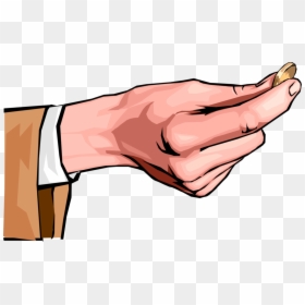 Vector Illustration Of Hand Holding Cash Currency Money - Holding Something Hand Clipart, HD Png Download - money in hand png