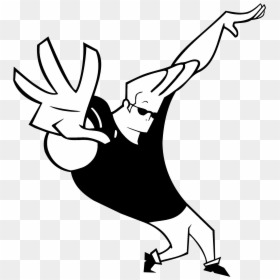 Transparent Bravo Clipart - Johnny Bravo Black And White, HD Png Download - johnny test png