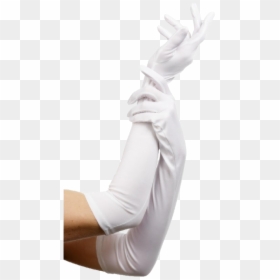 These Extra Long Satin White Gloves Are Perfect For - White Long Gloves, HD Png Download - white gloves png