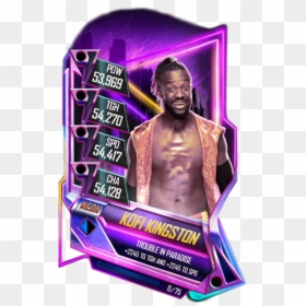 Wwe Supercard Neon Cards, HD Png Download - kofi kingston png
