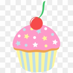 Transparent Free Cupcake Png - Cupcake Cartoon Png, Png Download - black and white cupcake png
