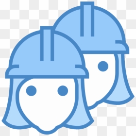 Construction Helmet Icon Blue, HD Png Download - construction png