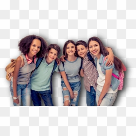 Group Of Teenage Boys And Girls, HD Png Download - child png