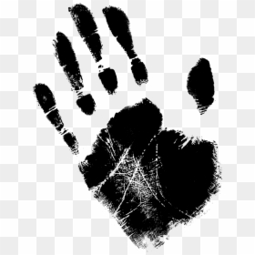 Black Hand Print Png, Transparent Png - bloody handprint png