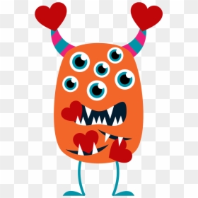 Valentines Day Clipart Monsters, HD Png Download - happy valentines day png