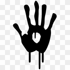 Blood Hand Icon Png, Transparent Png - bloody handprint png