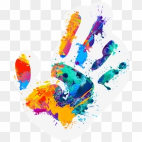 Hand Print Colorful Png, Transparent Png - bloody handprint png