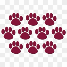 Wildcat Paw Print Maroon, HD Png Download - paw png