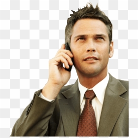 Man On Phone Transparent, HD Png Download - businessman png