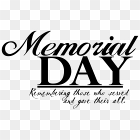 Calligraphy, HD Png Download - memorial day png