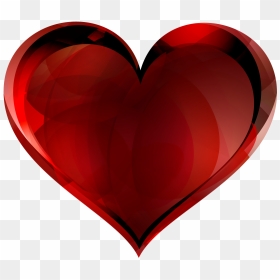 Red Gradient Heart, HD Png Download - heart png transparent