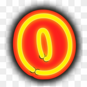 Neon Number 0 Png, Transparent Png - neon png