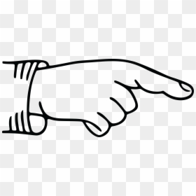 Pointing Hand Clipart Black And White, HD Png Download - pointing finger png