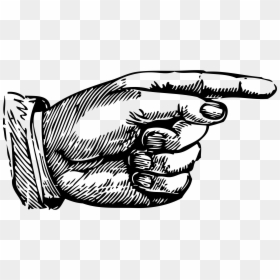 Old School Pointing Hand, HD Png Download - pointing finger png