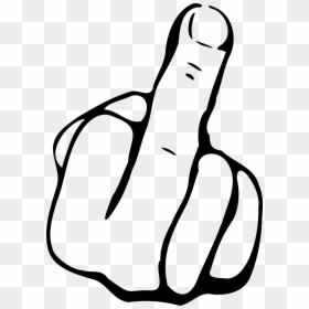 Easy Middle Finger Drawing, HD Png Download - pointing finger png