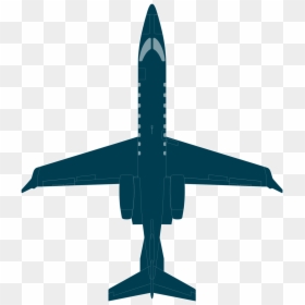 2d Plane Top View, HD Png Download - jet png