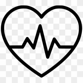 Heart With Heartbeat Line, HD Png Download - heartbeat png