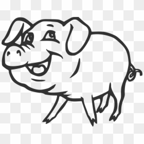 Pig Clipart Black And White, HD Png Download - animals png