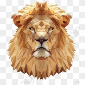 Geometric Lion Png, Transparent Png - lion head png