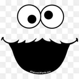 Cookie Monster Eyes And Mouth, HD Png Download - cookie monster png