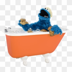 Cookie Monster In The Bath, HD Png Download - cookie monster png