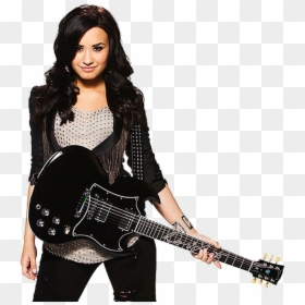Demi Lovato With Guitar, HD Png Download - hot girl png