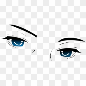 Male Anime Eyes Transparent, HD Png Download - eyebrows png