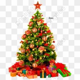 Merry Christmas Tree Png, Transparent Png - christmas present png