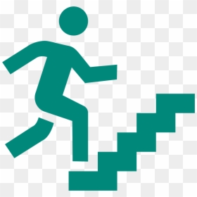 Man Climbing Stairs Clipart, HD Png Download - stairs png