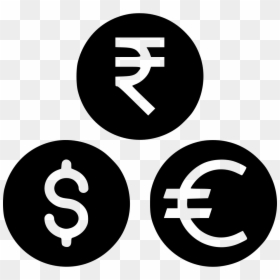 Rupee Dollar Euro Symbol, HD Png Download - raining money png