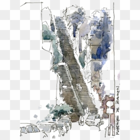 Urban Sketchers Best, HD Png Download - stairs png
