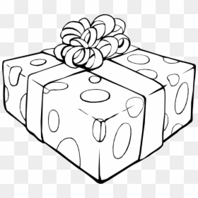 Gift Black And White, HD Png Download - christmas present png