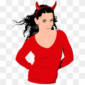 Sexy Woman Women Pinterest - Women Devil Red Cartoon, HD Png Download - sexy female png