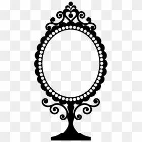 Plaque Clipart Oval Outline - Vintage Mirror Clipart, HD Png Download - baroque png