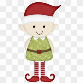 On Shelf Claus Elf Day Black Santa Clipart - Duende Pai Natal, HD Png Download - santa elf png