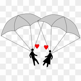 Art,area,air Sports - Parachute Black And White, HD Png Download - hands in the air png