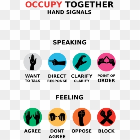 Occupy Hand Signals, HD Png Download - hands in the air png
