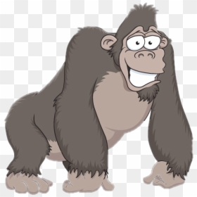 #gorilla #animals #harambe #freetoedit - Cartoon Gorilla No Background, HD Png Download - harambe png transparent