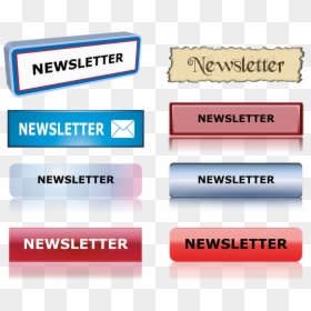 Newsletter, Button, Contact, App, Icon, Parchment - Carmine, HD Png Download - email button png